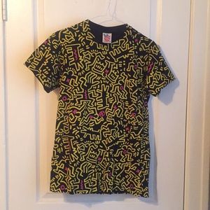 Keith Haring allover print shirt. Small.